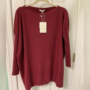 Miracle Deep Red Knit Tunic Top
